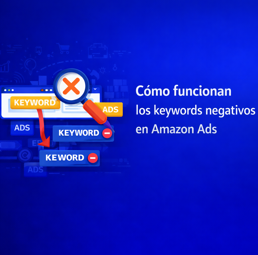 Cómo funcionan los keywords negativos en Amazon Ads