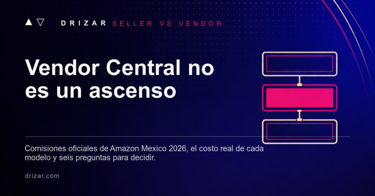 Tarjeta Drizar: Vendor Central no es un ascenso